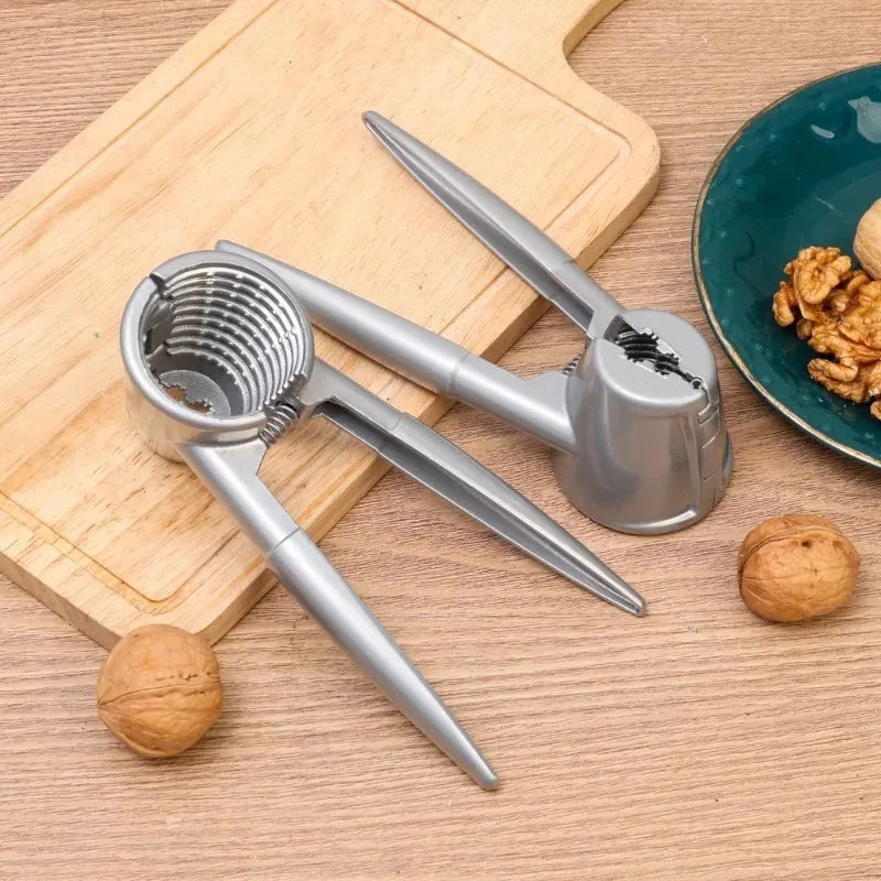Alloy Walnut Clip Silver Metal Nut Cracker Opener Pecan Chestnut Clips Plier Nut Shelling Tools Home Kitchen Gadgets Accessories