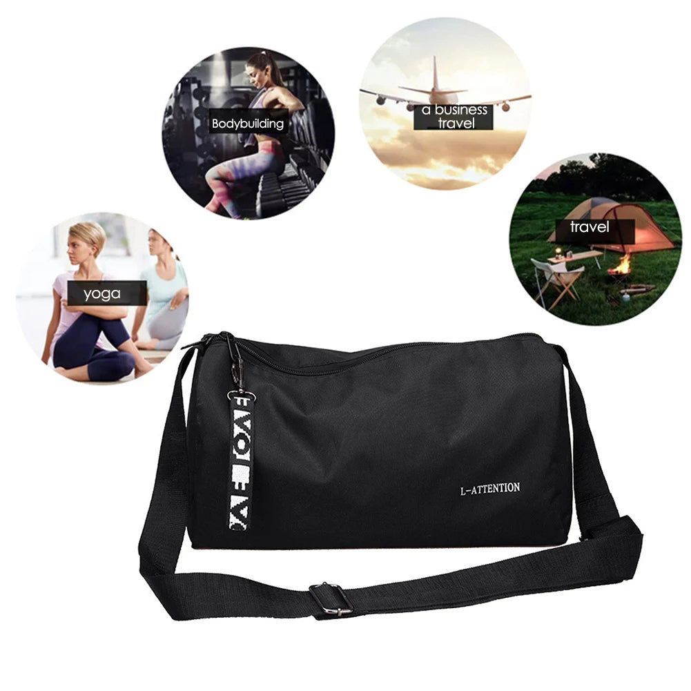 Portable Outdoor Fitness Gym Bags Multifunction Fashion Weekender Bags 600D Nylon Adjustable Strap for Weekend Training