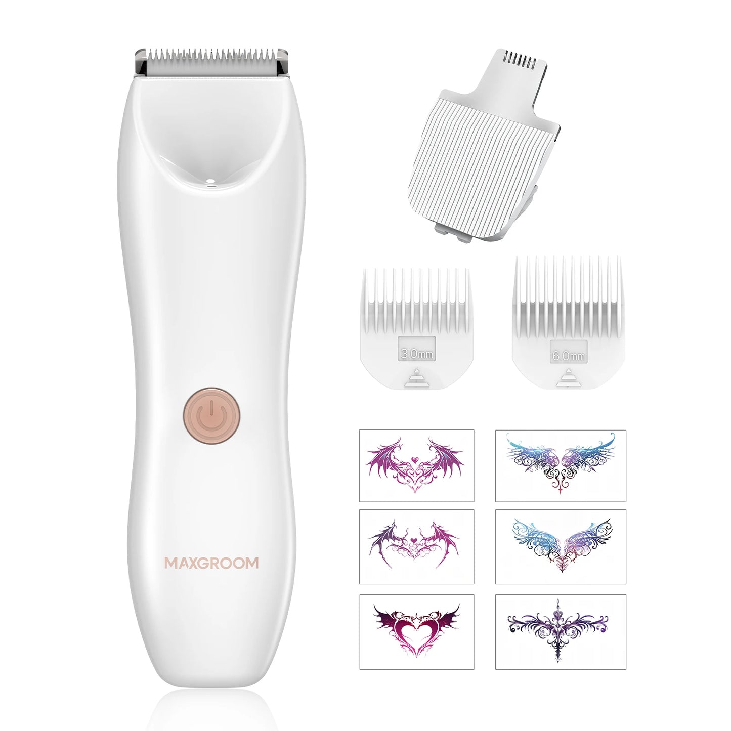 MAXGROOM Women's Body Hair Trimmer Electric Razors for Lady Face Armpit Leg Bikini Body Epilator Portable Painless Hair Remover