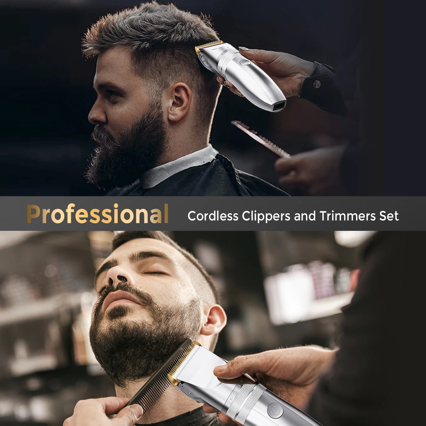 Sejoy Professional Hair Clippers for Men Rechargeable Beard Trimmer Cordless Barber Clippers for Hair Cutting Grooming