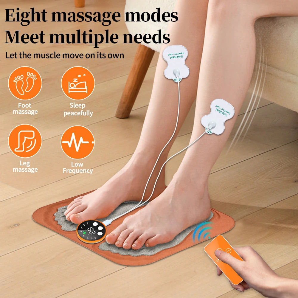 Smart Foot Massager Pad Muscle Relax Feet Acupoints Massage Electric Muscle Stimulation Improve Blood Circulation Health Care