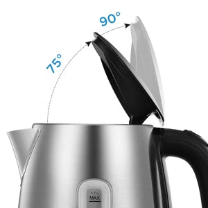 Electric Kettle 3000W Fast Boil 1.7L Stainless Steel Kettle with LED Indicator,Water Level Indicator, Dry Burn Protection