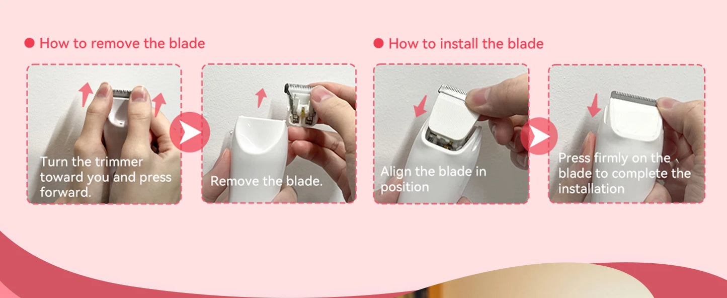 MAXGROOM Women's Body Hair Trimmer Electric Razors for Lady Face Armpit Leg Bikini Body Epilator Portable Painless Hair Remover