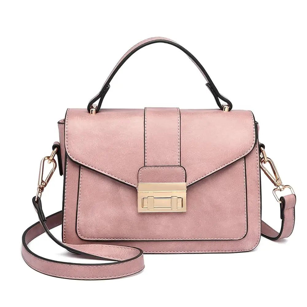 Miss Lulu Crossbody Bag for Women, Small Women's Top-Handle Bags, Suede Handbags for Shopping Traveling