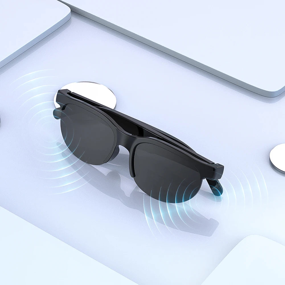 AI Intelligent Translation Glasses Built-in Microphone Speakers Earphone Glasses Music Sunglasses Wireless Headset for Men Women