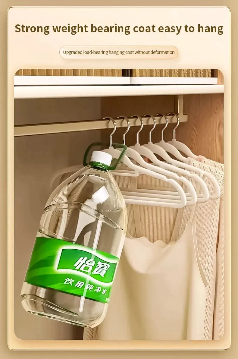 10Pcs Flocked Hanger Home Non-slip Velvet Hangers Elegant Coat Clothes Hanger Strong Durable Racks Hanger