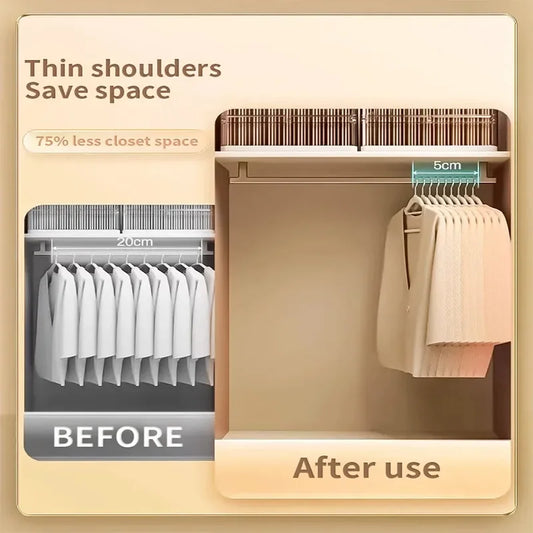 10Pcs Flocked Hanger Home Non-slip Velvet Hangers Elegant Coat Clothes Hanger Strong Durable Racks Hanger