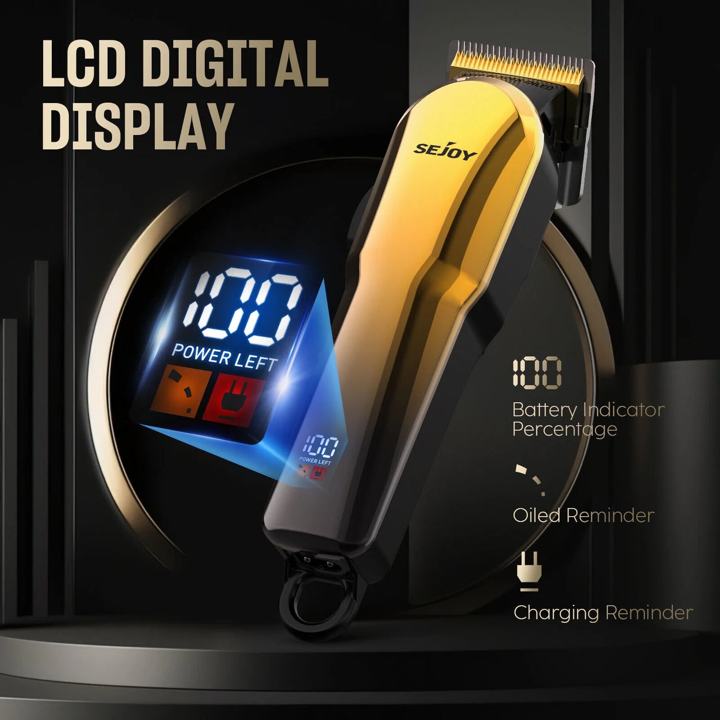 Sejoy Men's Hair Trimmer Multifunction Hair clippers for Body Head Hair Electric Beard Trimmer Shaver Rechargeable Grooming Kit