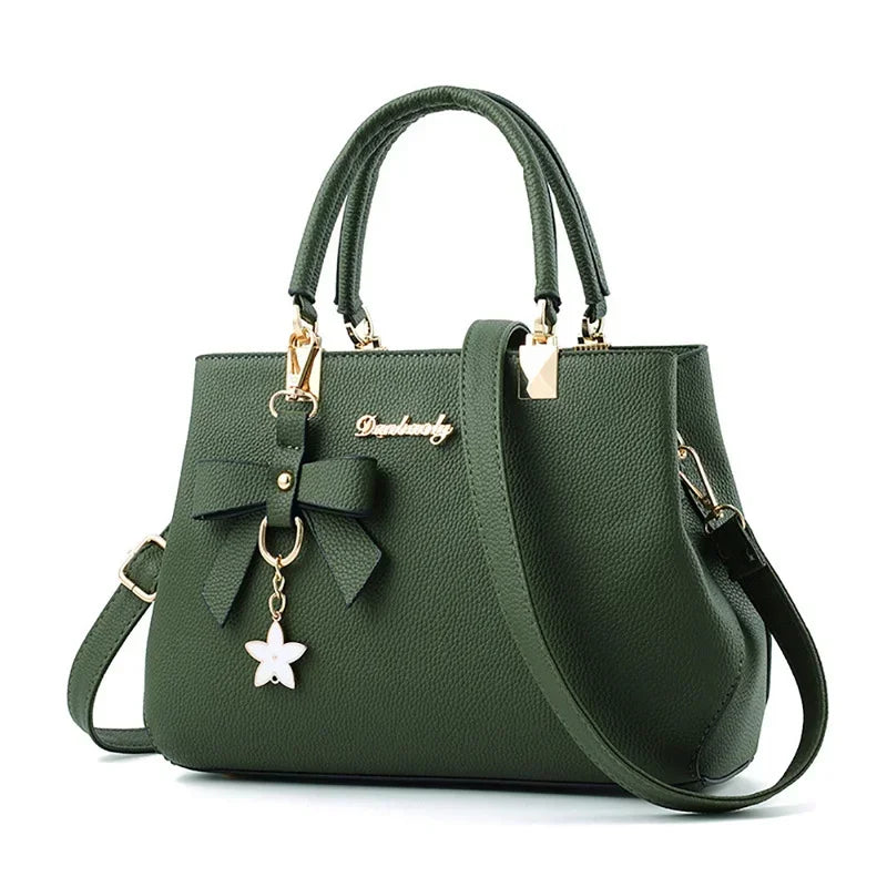 New Elegant Shoulder Bag Fashion Flowers Hand Bags for Women Luxury Designer Female Bags Plum Bowknot Sweet Crossbody Bag