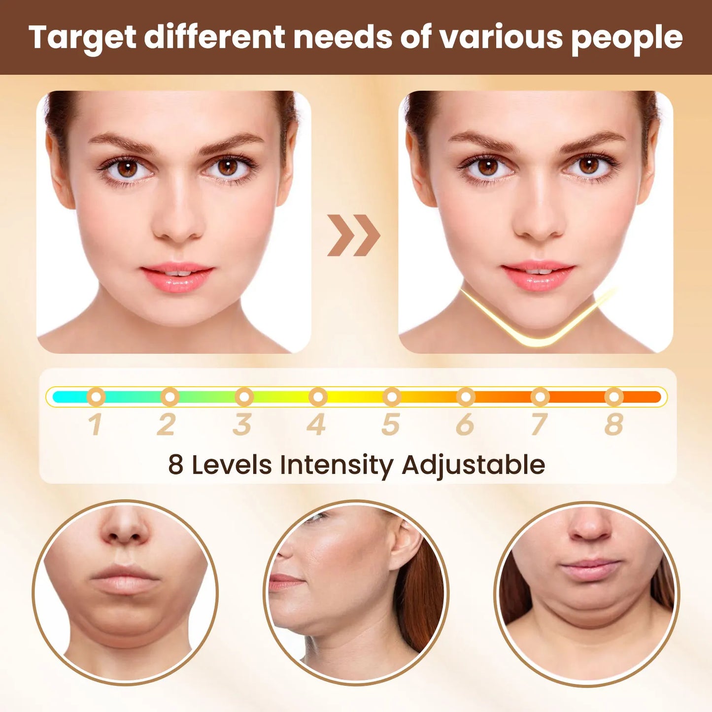 EMS Face Lifting Massager Anti Wrinkle Facial Massager V-Face Lift Device Face Slimming Remover Double Chin LED Photon Therapy