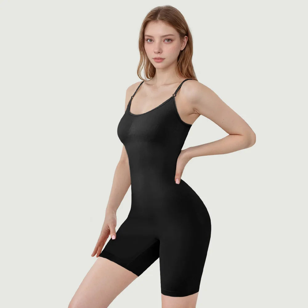 Modishion Women's Boxer Shaper Bodysuit Tummy Tightening Butt Lifting Seamless Boxer Shapewear Tights Slimming Tights