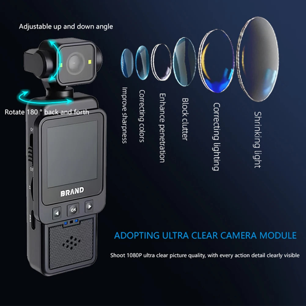 1080P WiFi Sports Wearable Camera Travel Bicycle Driver Recorder Mini Sports Cam for Motorcycle and Vlogging