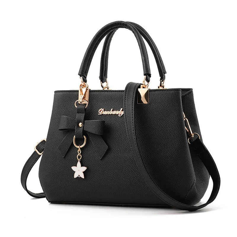 New Elegant Shoulder Bag Fashion Flowers Hand Bags for Women Luxury Designer Female Bags Plum Bowknot Sweet Crossbody Bag