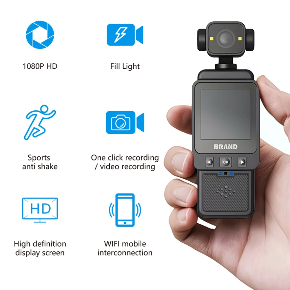 1080P WiFi Sports Wearable Camera Travel Bicycle Driver Recorder Mini Sports Cam for Motorcycle and Vlogging