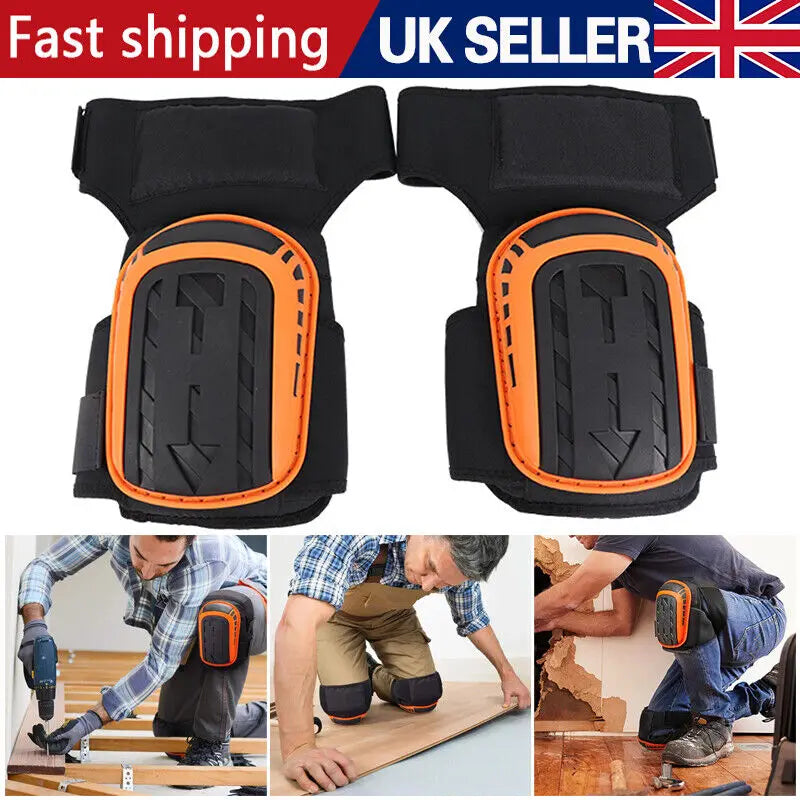 Knee Pads for Work with Heavy Duty Gel Cushion for Construction & Flooring