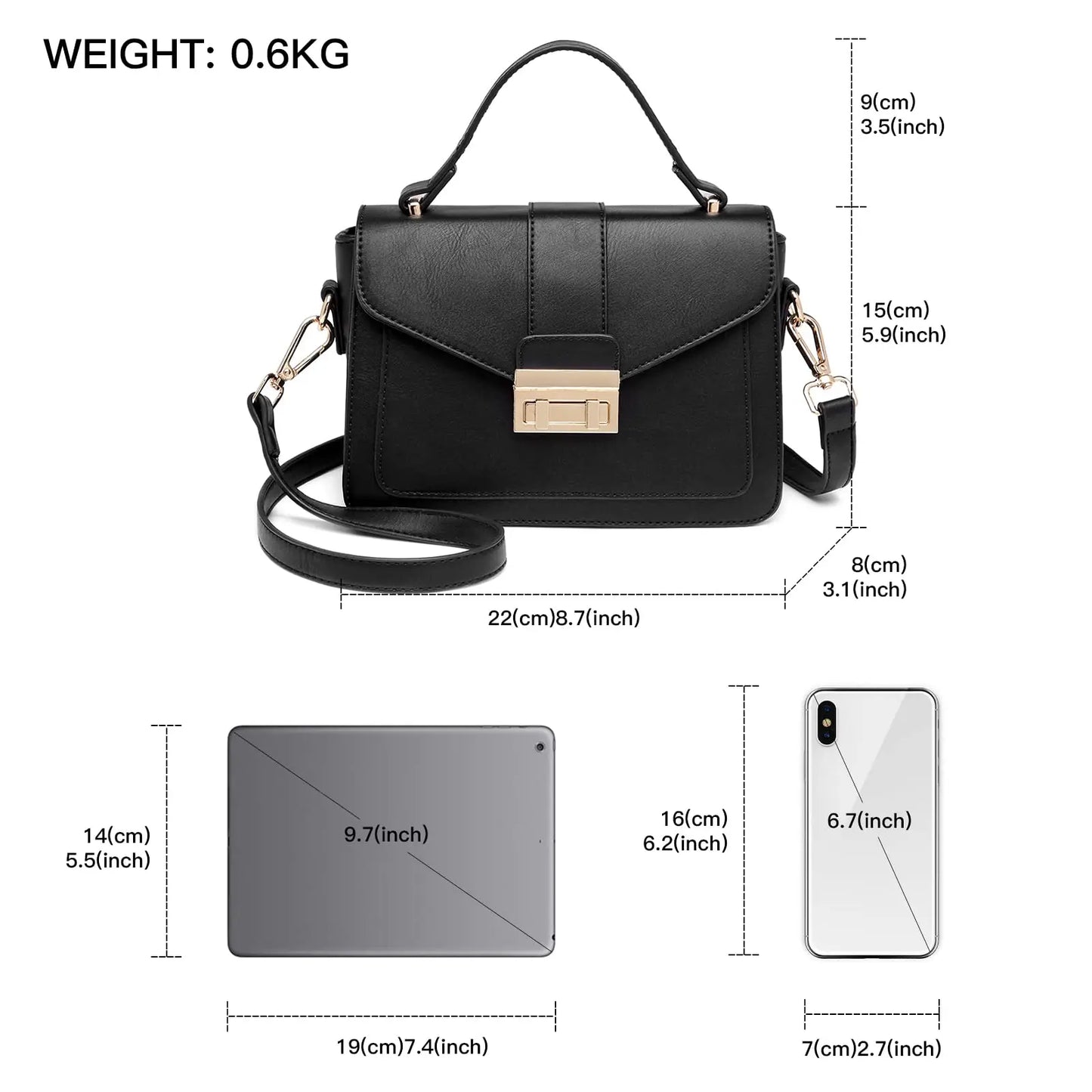 Miss Lulu Crossbody Bag for Women, Small Women's Top-Handle Bags, Suede Handbags for Shopping Traveling