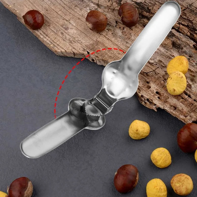 Alloy Walnut Clip Silver Metal Nut Cracker Opener Pecan Chestnut Clips Plier Nut Shelling Tools Home Kitchen Gadgets Accessories