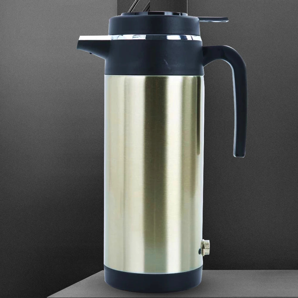 1200 ML Car Truck Water Heater Car Hot Kettle Leak-Proof Design 12/24 V Tea Coffee Kettle 120/240 W Fast Boiling for Travel Home