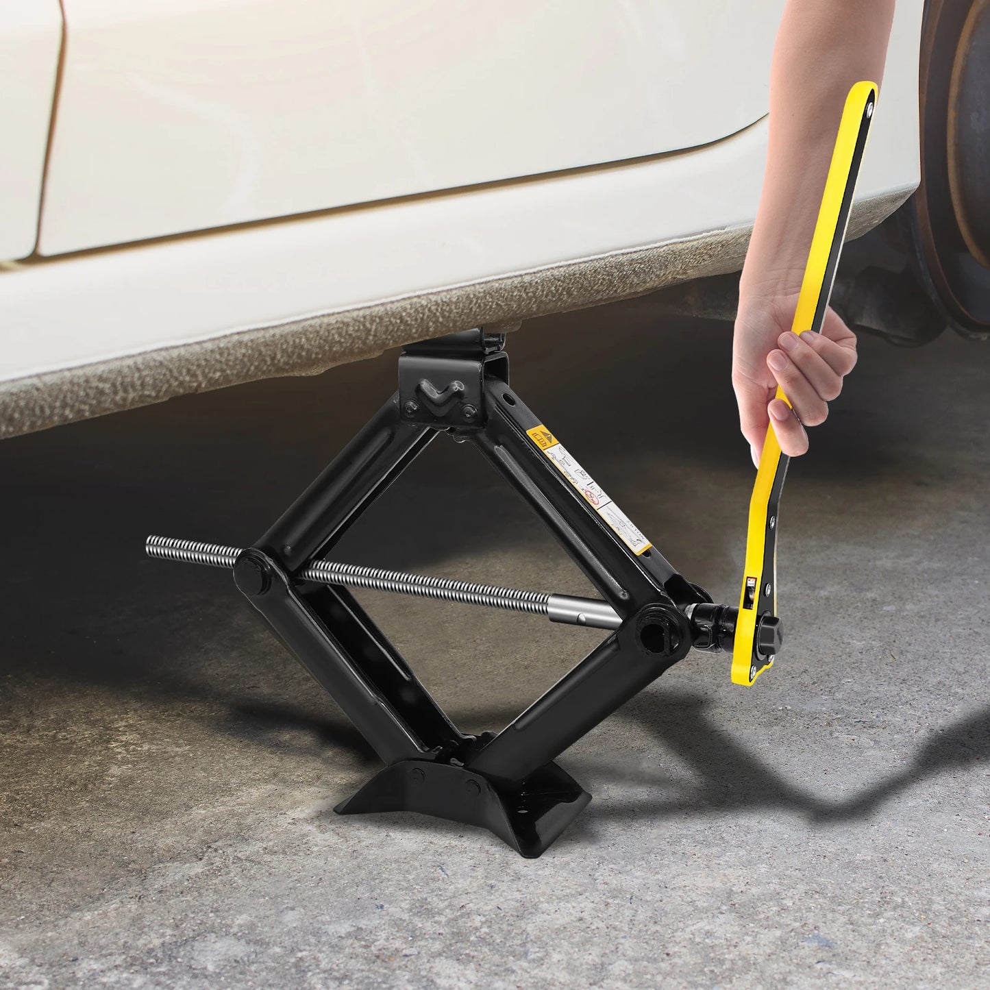 DayPlus Scissor Jack,Compact Car Jack 2 Ton/4409 LBS,105 to 385mm Lifting Range,with Hexagonal Lug Wrench for Cars/SUVS/Sedans
