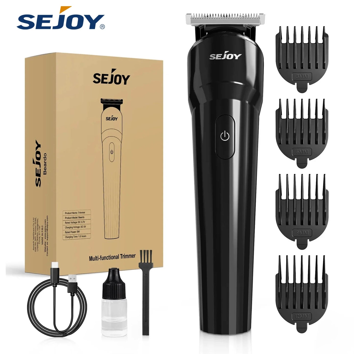 Sejoy Hair Cut Machine For Men Professional Hair Clippers Electric Shaver Beard Trimmers Machine Cordless