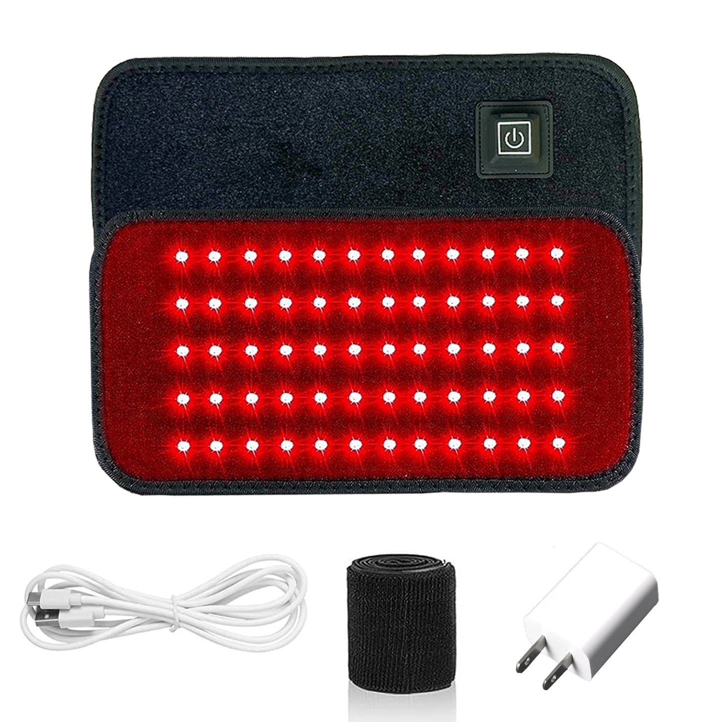 60 LEDs Red&Infrared Light Therapy Belt 850nm 660nm Back Burn Fat Wrap Slimming Machine Waist Heat Pad Full Body