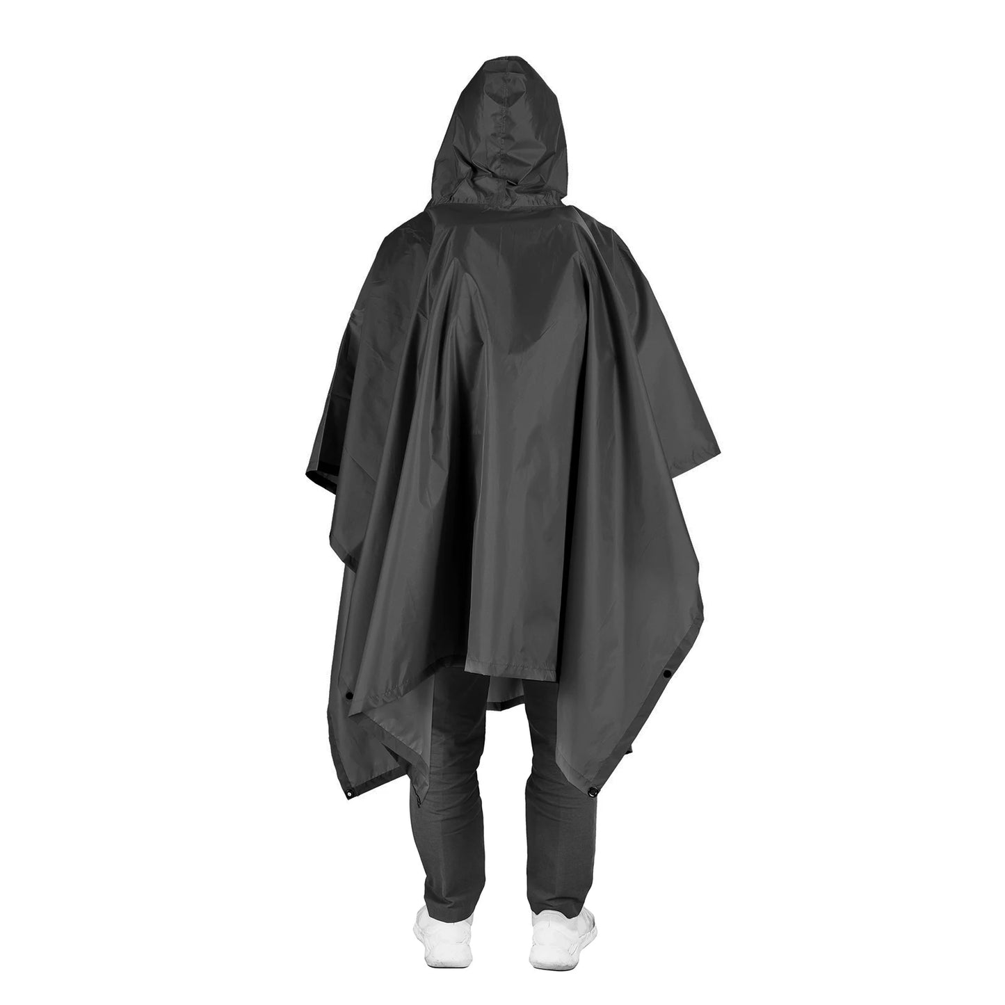 Hooded Lightweight Rain Poncho with Pocket | Waterproof Rain Gear & Sun Shelter for Camping, Hiking & Travel
