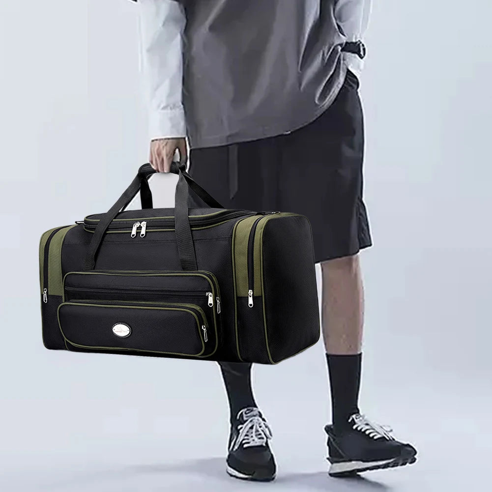 Travel Duffle Bag for Men Women with Shoe Compartment Weekender Bag Adjustable Strap Gym Bag Tote Bag for Sports Bussiness Trip