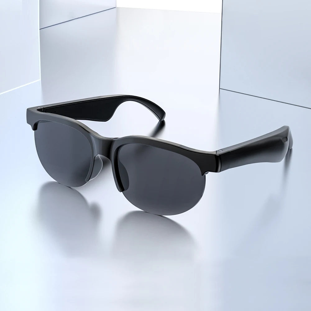 AI Intelligent Translation Glasses Built-in Microphone Speakers Earphone Glasses Music Sunglasses Wireless Headset for Men Women