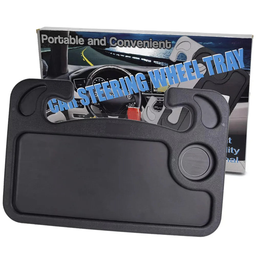 Car Steering Wheel Tray Laptop Table Mount Desk Eating Food Stand Drink Holder