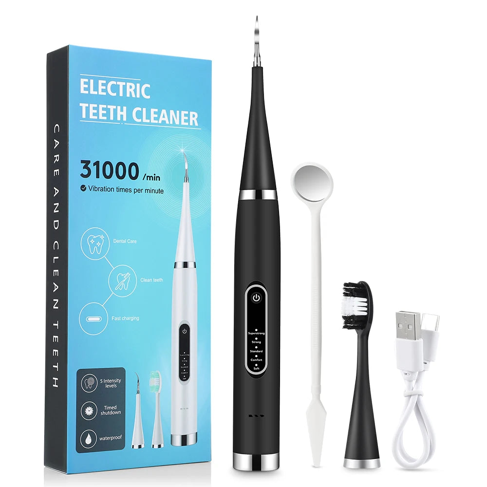 Electric Teeth Whitening Dental Calculus Scaler Plaque Coffee Stain Tartar Removal High Frequency Sonic Toothbrush Teeth Cleaner