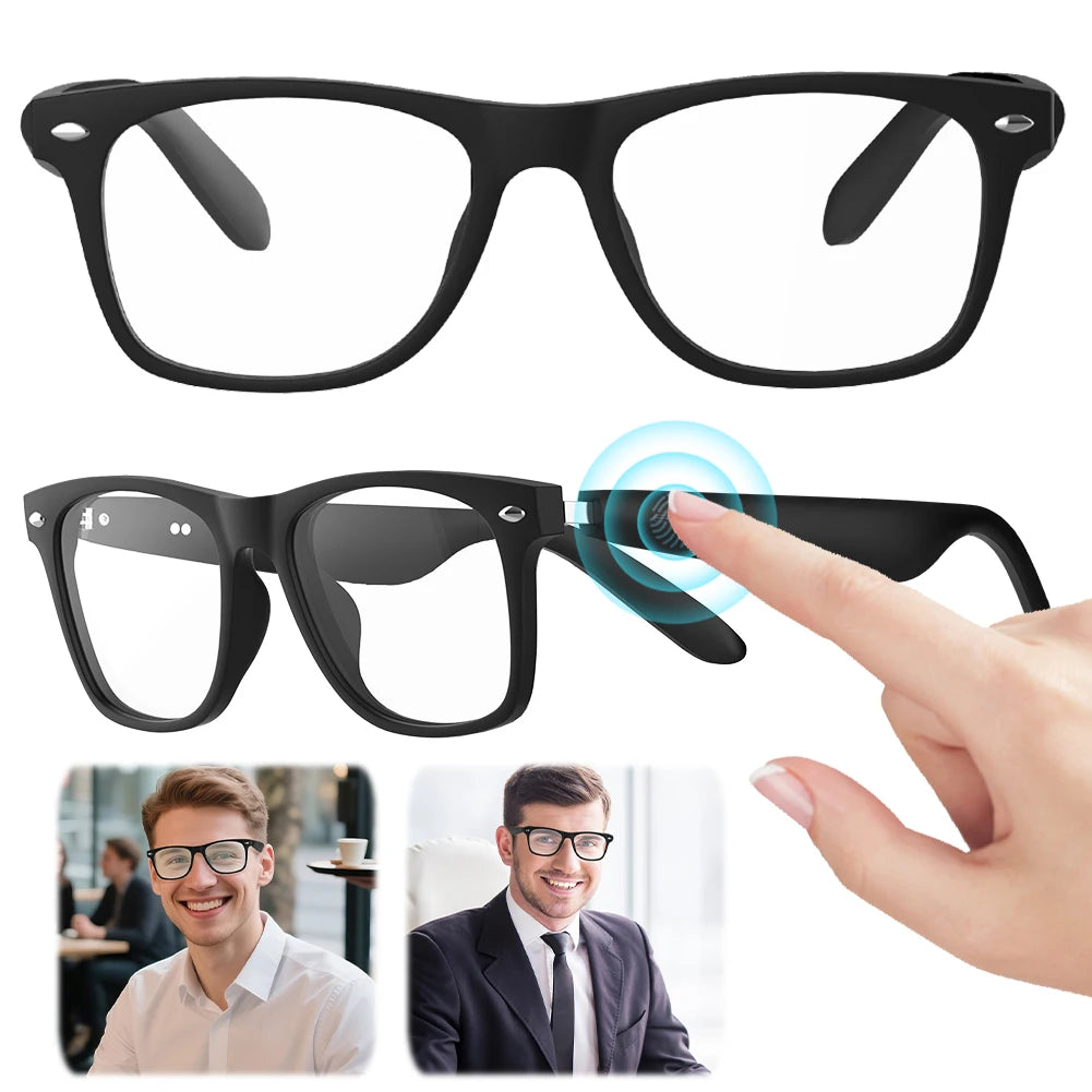 AI Intelligent Translation Glasses Music Headphones Glasses Bluetooth-Compatible Support Above 130 Languages for Outdoor Travel