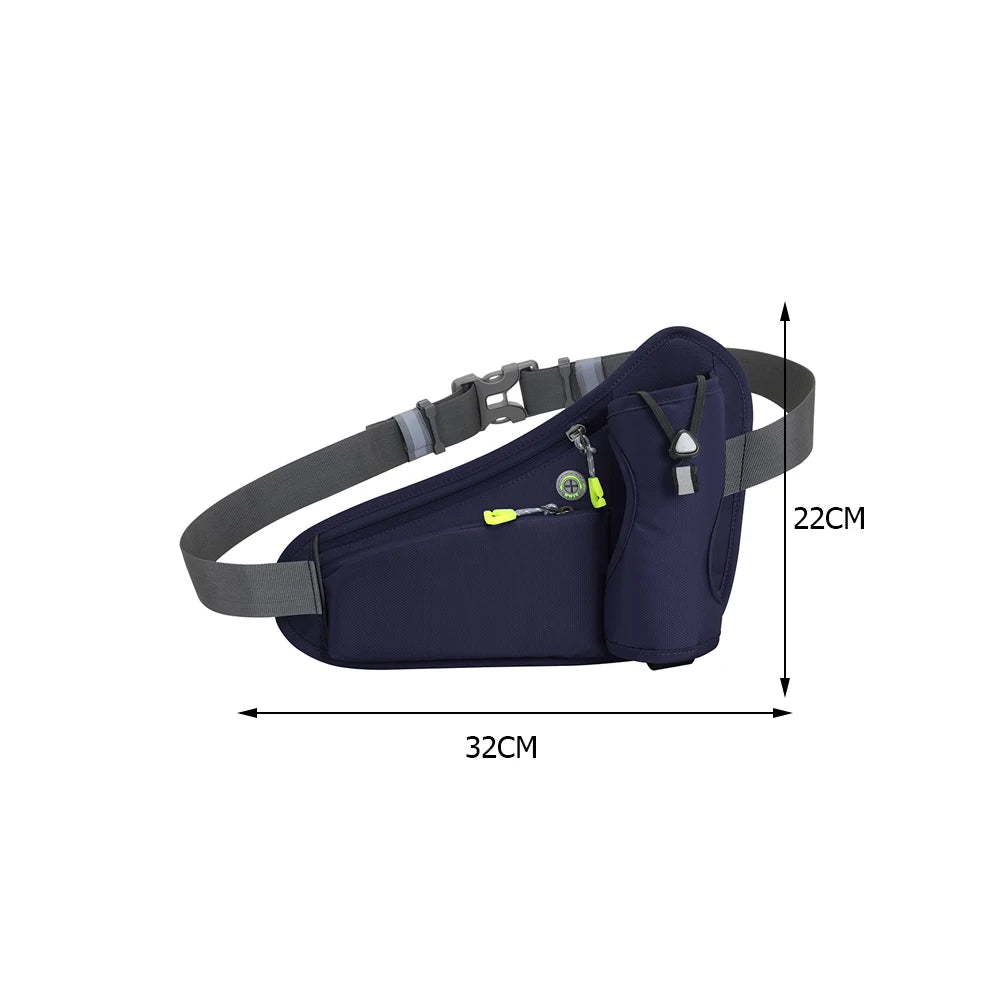 Running Waist Bags Water Bottle Holder Hydration Belt Bag Cell Phone Jogging Cycling Bag For Men Women Sports Fanny Pack Gym Run