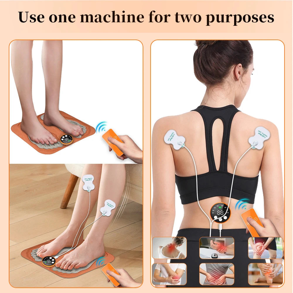Smart Foot Massager Pad Muscle Relax Feet Acupoints Massage Electric Muscle Stimulation Improve Blood Circulation Health Care