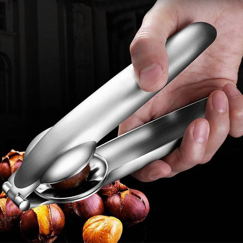 Alloy Walnut Clip Silver Metal Nut Cracker Opener Pecan Chestnut Clips Plier Nut Shelling Tools Home Kitchen Gadgets Accessories