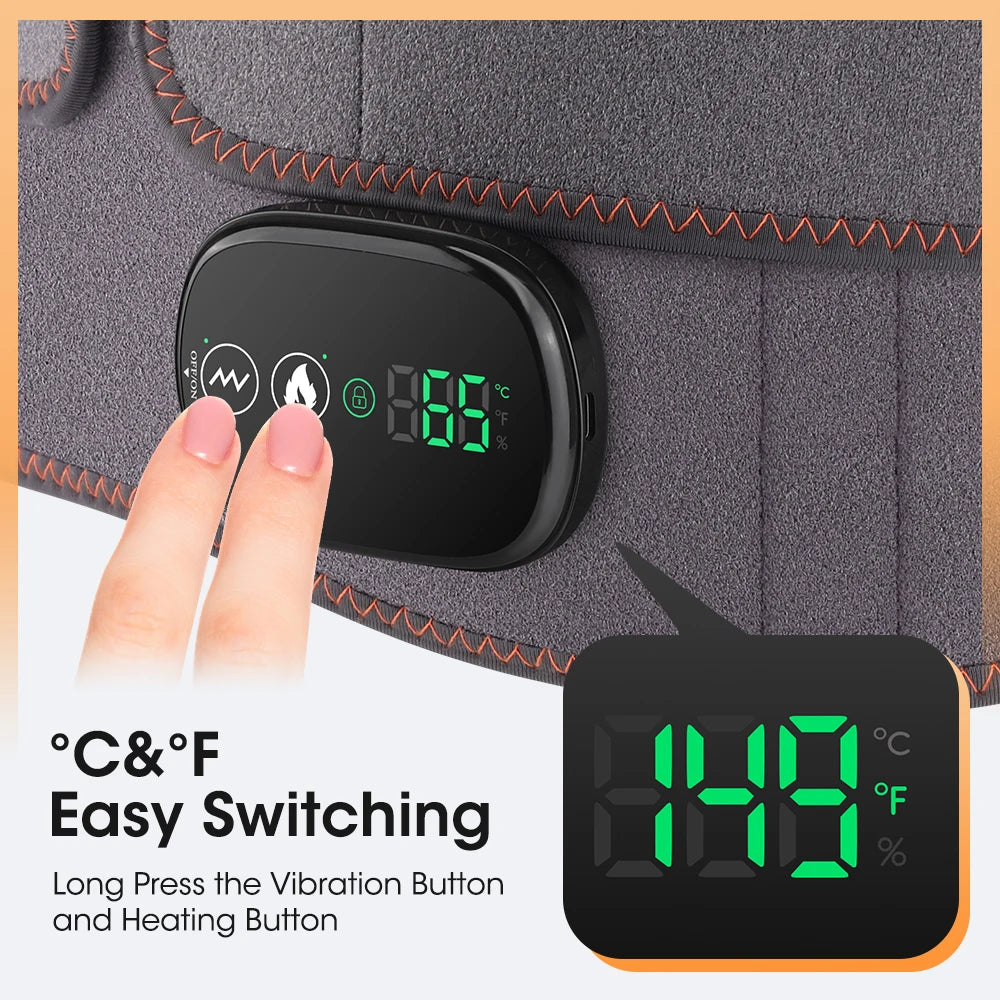 New Upgrade Electric Heating Massaging Waist Belt Relieve Fatigue Relax Muscle Red Light Hot Compress Vibration Massage