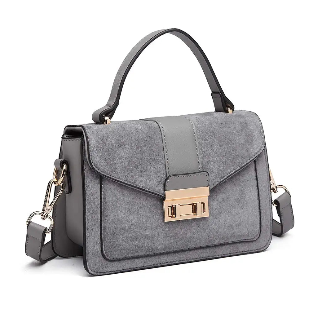 Miss Lulu Crossbody Bag for Women, Small Women's Top-Handle Bags, Suede Handbags for Shopping Traveling