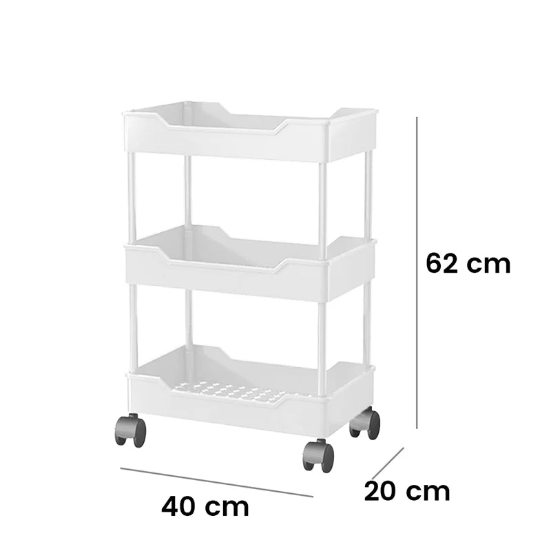3/4 Tier Mobile Kitchen Organizer Cart With Wheels Rolling Cart Storage Shelf Trolley Bathroom Storage Rack Bar Cart