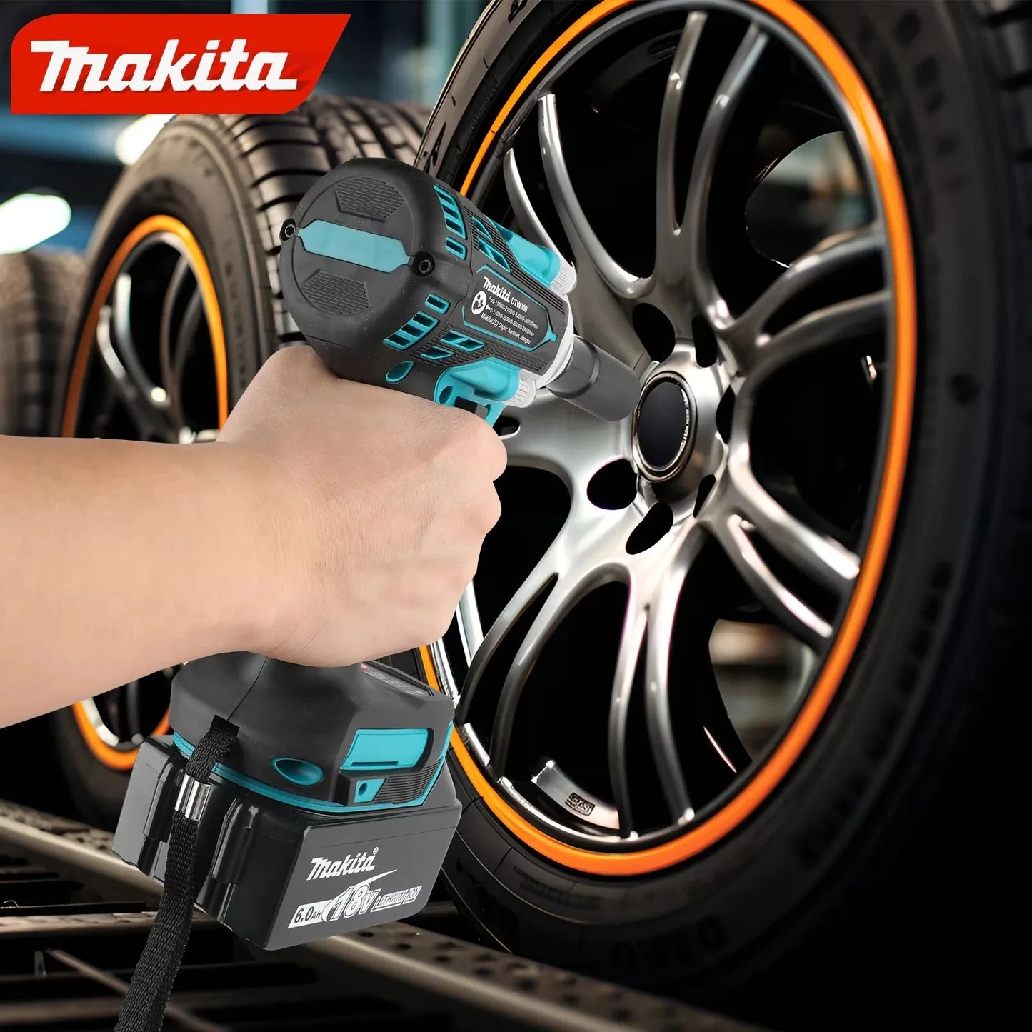 Makita DTW300 18V Tool Set Brushless Power Large Cordless Wrench 330Nm Torque Wind Cannon Remove Tire Lithium Auto Repair
