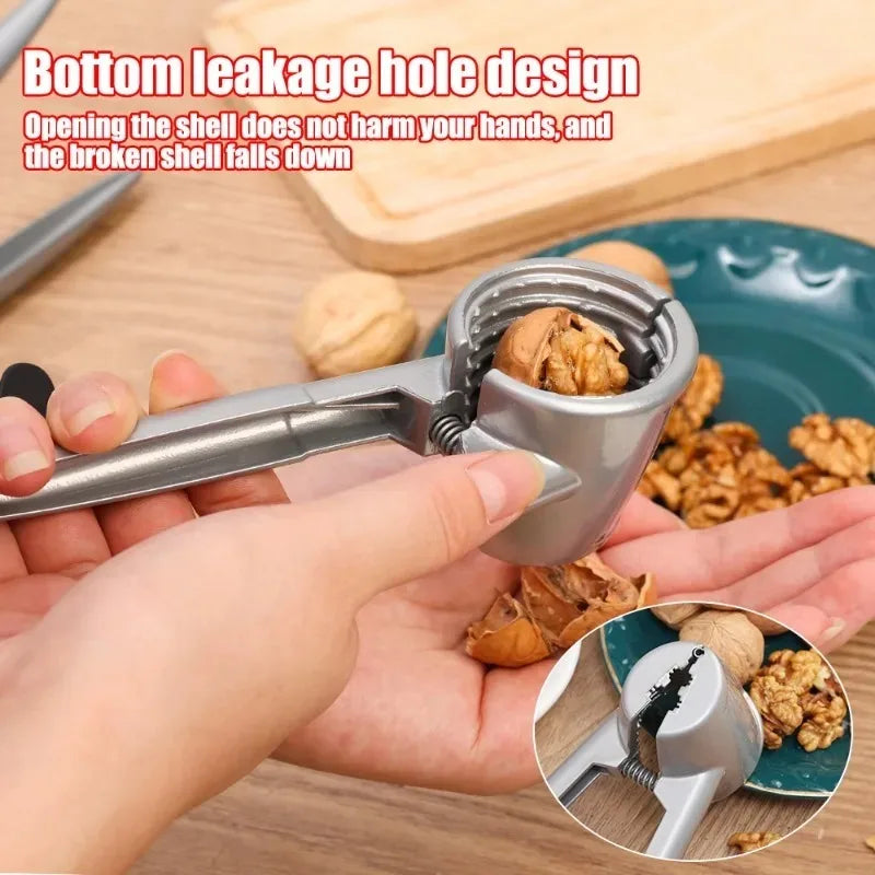 Alloy Walnut Clip Silver Metal Nut Cracker Opener Pecan Chestnut Clips Plier Nut Shelling Tools Home Kitchen Gadgets Accessories