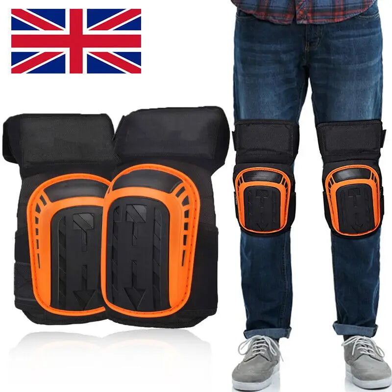 Knee Pads for Work with Heavy Duty Gel Cushion for Construction & Flooring