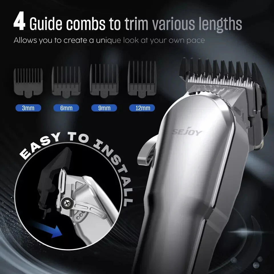 Sejoy Men's Hair Trimmer Multifunction Hair clippers for Body Head Hair Electric Beard Trimmer Shaver Rechargeable Grooming Kit