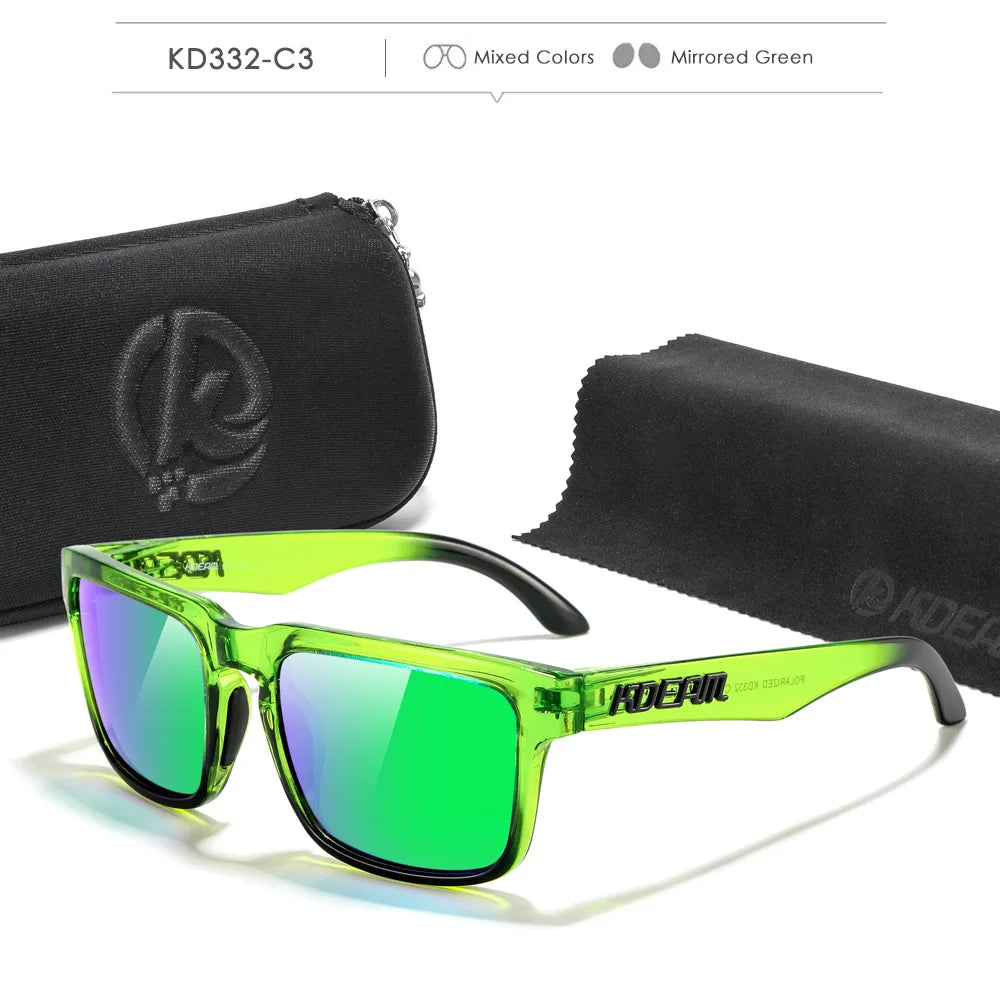 KDEAM Photochromic And Polarized Sunglasses Men Category 3 Polarized Sun Glasses Women Unique Frame Surface Eyewear With Case
