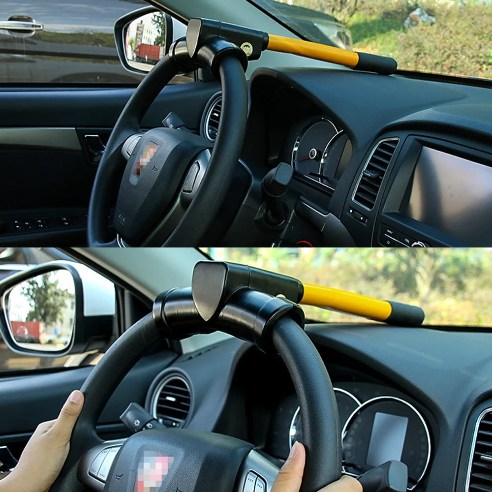 Universal Car Steering Wheel Lock Heavy Duty Anti-theft T-Bar Steering Wheel Immobiliser Car Accessories