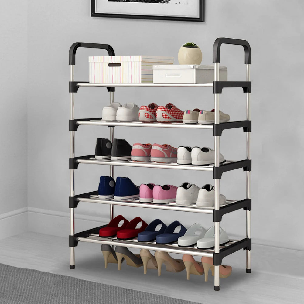 5/6 layer simple shoe rack entrance door storage rack household shoe rack stackable space saving shoe rack