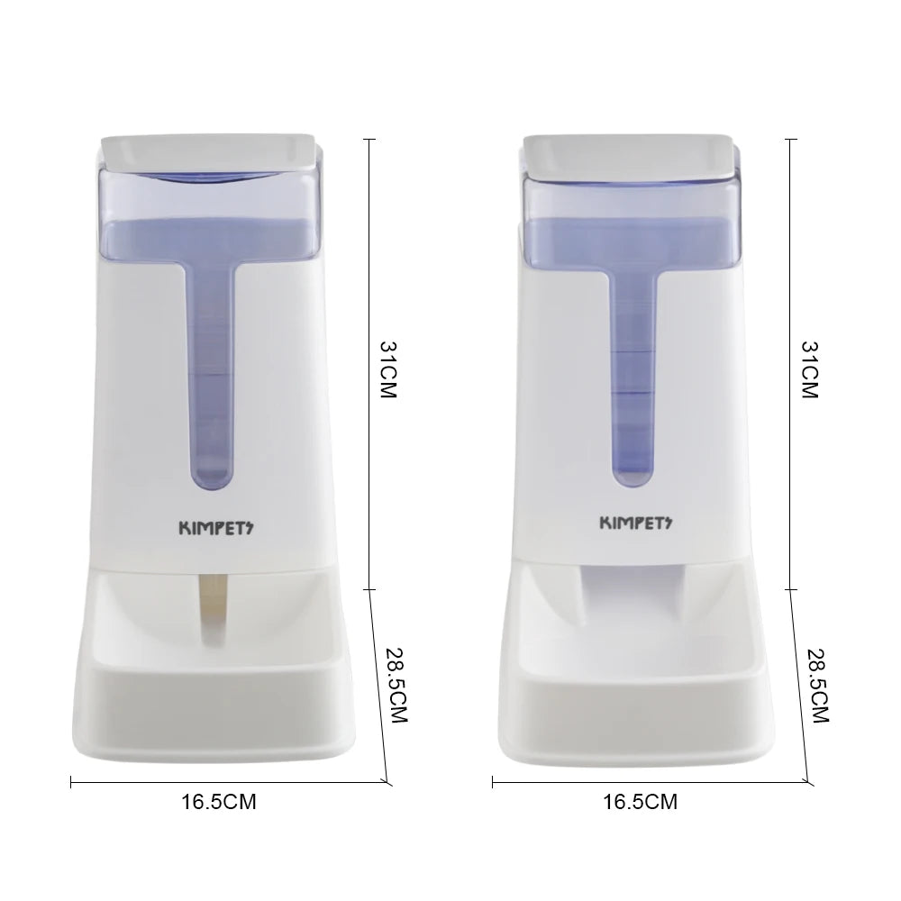 Voltsify 2-in-1 Automatic Pet Feeder & Water Dispenser Set, Non-Slip Base, Detachable for Easy Cleaning, Durable PP Plastic