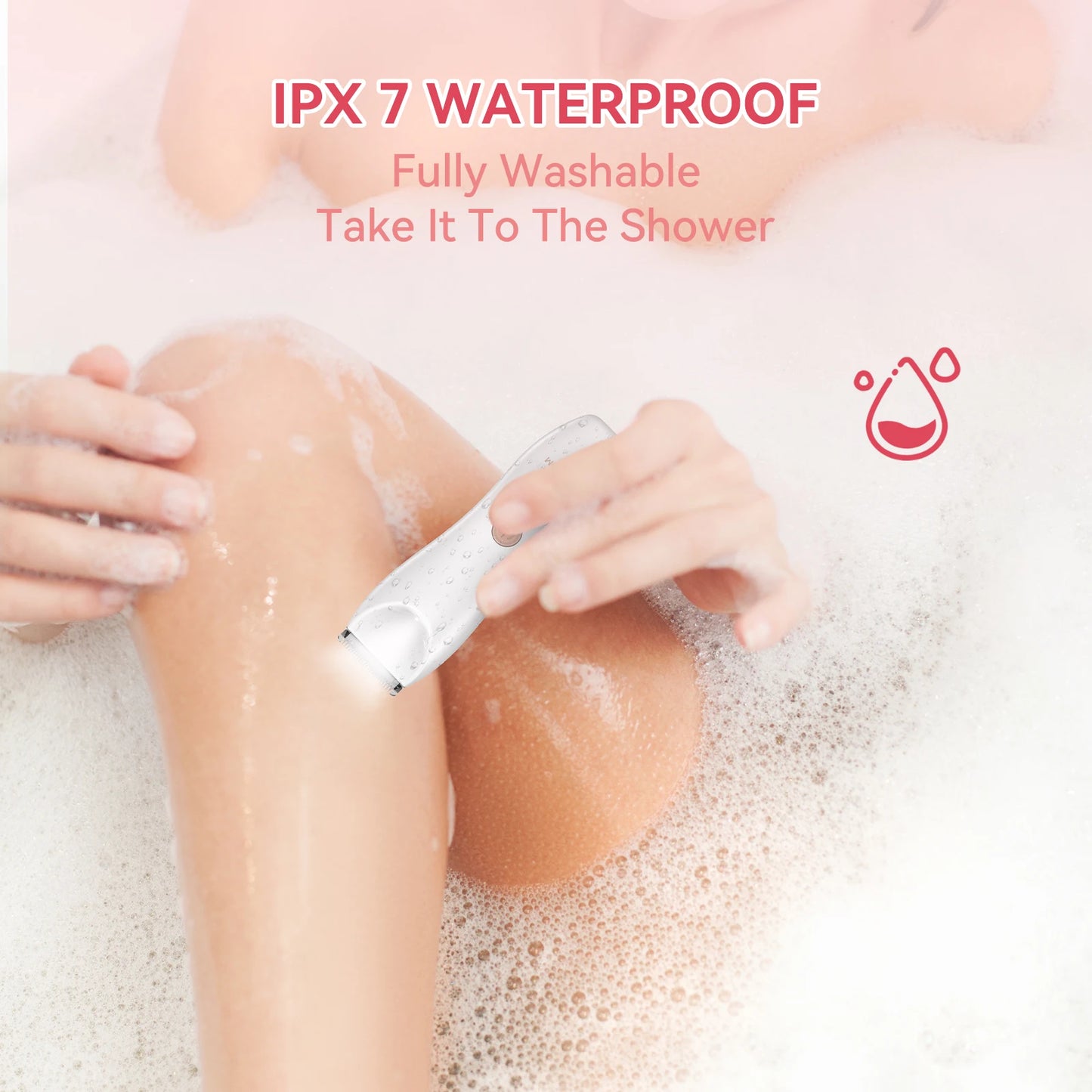MAXGROOM Women's Body Hair Trimmer Electric Razors for Lady Face Armpit Leg Bikini Body Epilator Portable Painless Hair Remover
