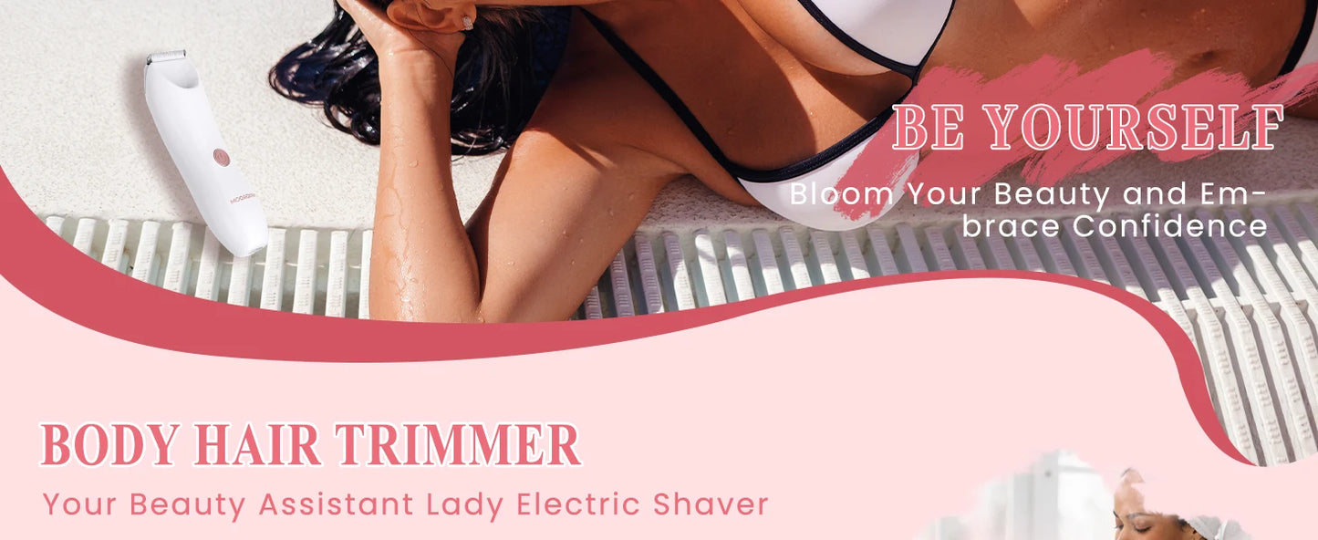 MAXGROOM Women's Body Hair Trimmer Electric Razors for Lady Face Armpit Leg Bikini Body Epilator Portable Painless Hair Remover