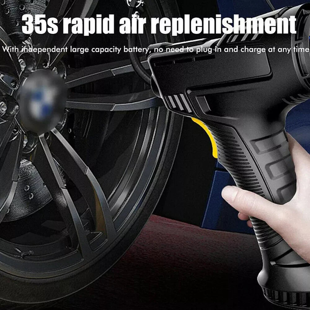 12V Cordless Electric Car Tyre Inflator Pump 150PSI Portable Tire Air Compressor Pump with LED Light
