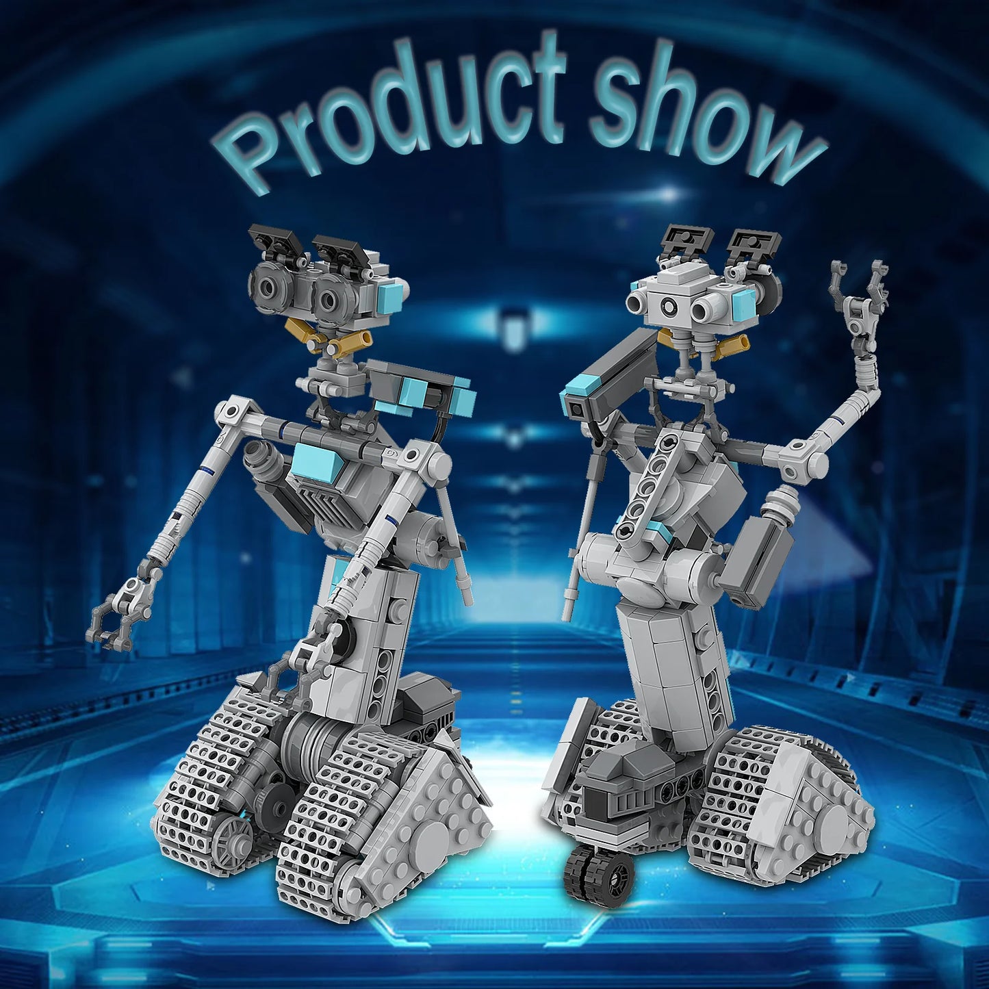 Johnny 5 Robot Building Toys,Movie Short Open Circuit Figures Robot Model Building Kit,Decoration Building Bricks Set