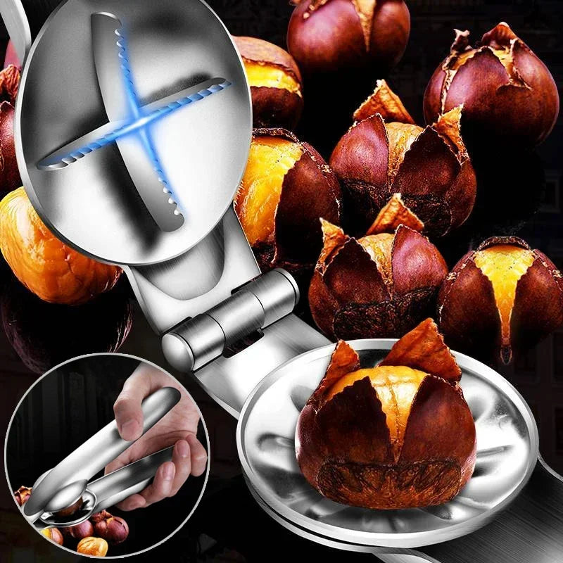 Alloy Walnut Clip Silver Metal Nut Cracker Opener Pecan Chestnut Clips Plier Nut Shelling Tools Home Kitchen Gadgets Accessories